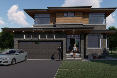 Example of an exterior home design in Toronto