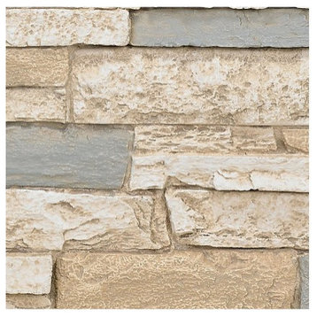 Faux Stone Wall Panel - BRIGHTON, Vanilla Cream, Sample