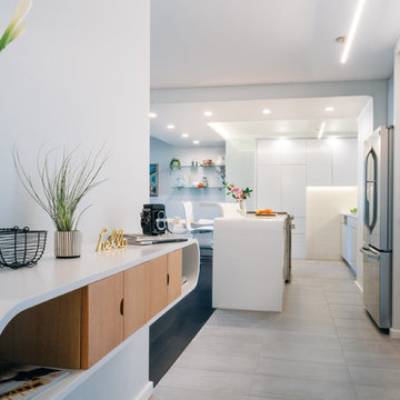 Brooklyn Contemporary Corian Kitchen