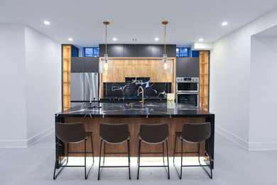 Inspiration for a contemporary kitchen remodel in Toronto