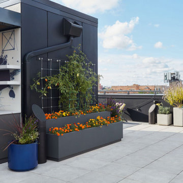 Residential Rooftop Lounge in Lincoln Park with Renson Louvered Pergolas