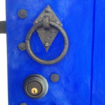 Milk painted front door