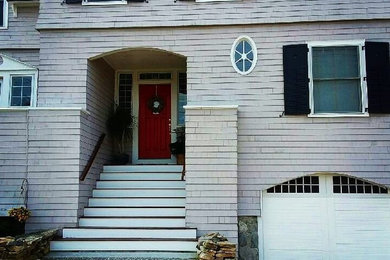 Beach style exterior home photo in Portland Maine