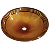 Fauceture EVSPFB Napoli Round Amber Bronze Glass Vessel Sink