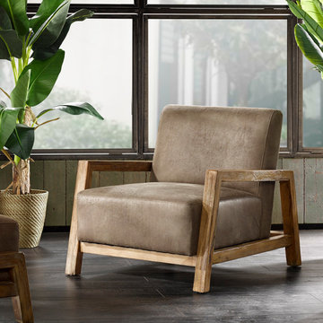 INK+IVY Accent Chair Mid-Century Modern Easton Low Profile Lounge Chair