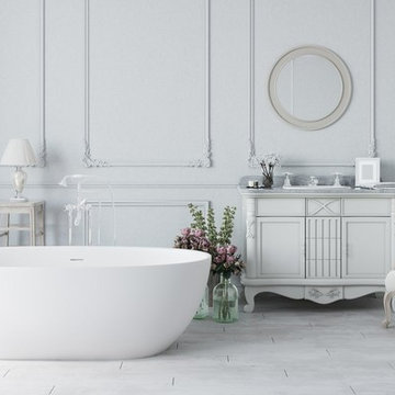 Aquatica Corelia-Wht™ Freestanding Solid Surface Bathtub