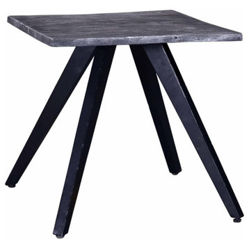 Primo International Jett Modern Wood and Metal End Table in Gray