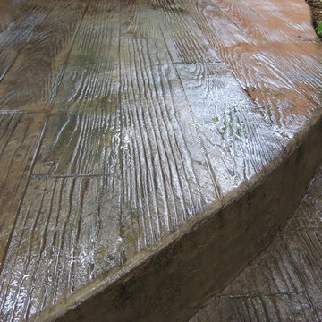 Wood Patterned Stamped Concrete Patio