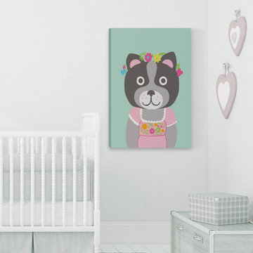 "Fancy Animals III" Painting Print on Wrapped Canvas