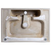 24x16.5" Rectangular White Ceramic Vessel Bathroom Vessel Sink
