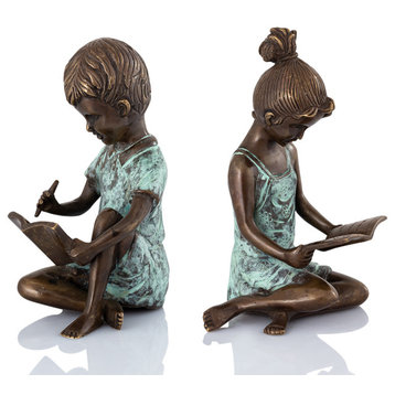 Boy and Girl Bookends Pair