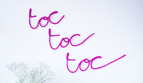 DIY : Les mots habillent les murs grâce à la technique du tricotin