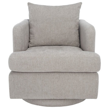 Safavieh Couture Abbelina Swivel Accent Chair, Grey