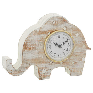 Farmhouse White Wood Clock 63611