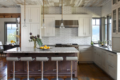 Transitional kitchen photo in Denver