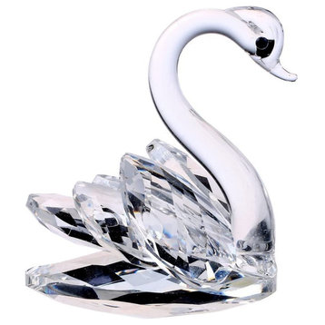 Sparkle Crystal Swan Figurine Collection Paperweight Table