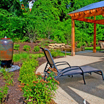 Water Feature, Patio and Arbor