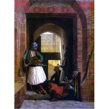 Jean-Leon Gerome Arnaut Guards in Cairo, 21"x28" Wall Decal