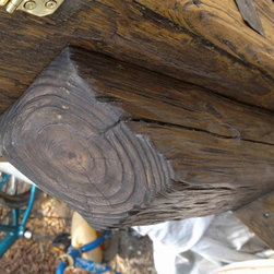 Detailed. Bottom of the mailbox mounted on the post - Mailboxes