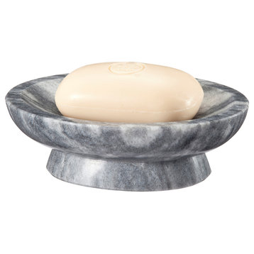 Vinca Collection Oval Soap Dish, Gray