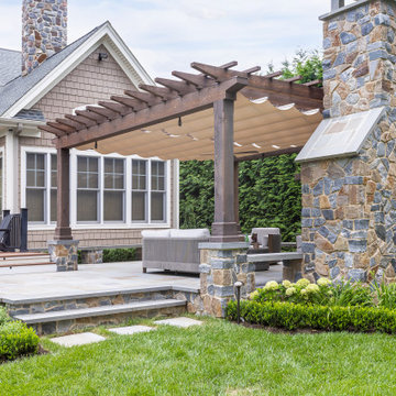 Haddonfield NJ Residence # 8 - Elegant Pergola and Fireplace