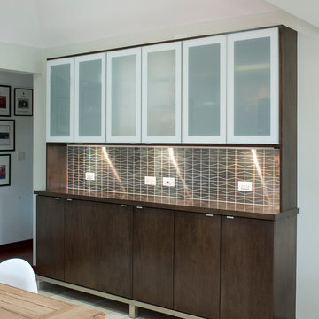 Eden Mosaic Tile Installations -  Modern Trapezoid Stainless Steel Tile