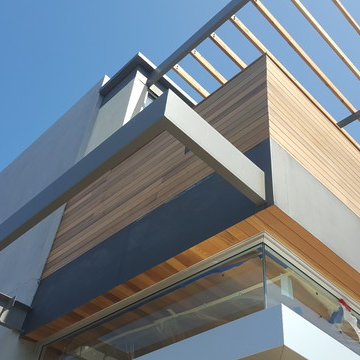 Bonderized Steel 22 gauge Exterior Cladding, Seamless Box Gutters in Los Angeles