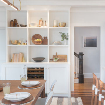 Brass and Walnut Accented Kitchen