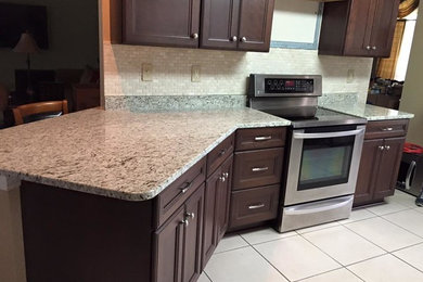 Before & After Granite Countertop in Kitchen