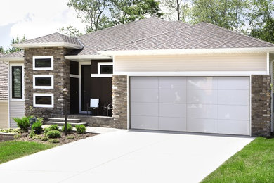 Inspiration for a modern garage remodel in Dallas