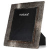 HomeRoots 11" x 13" Grey, Cowhide 8" x 10" Picture Frame