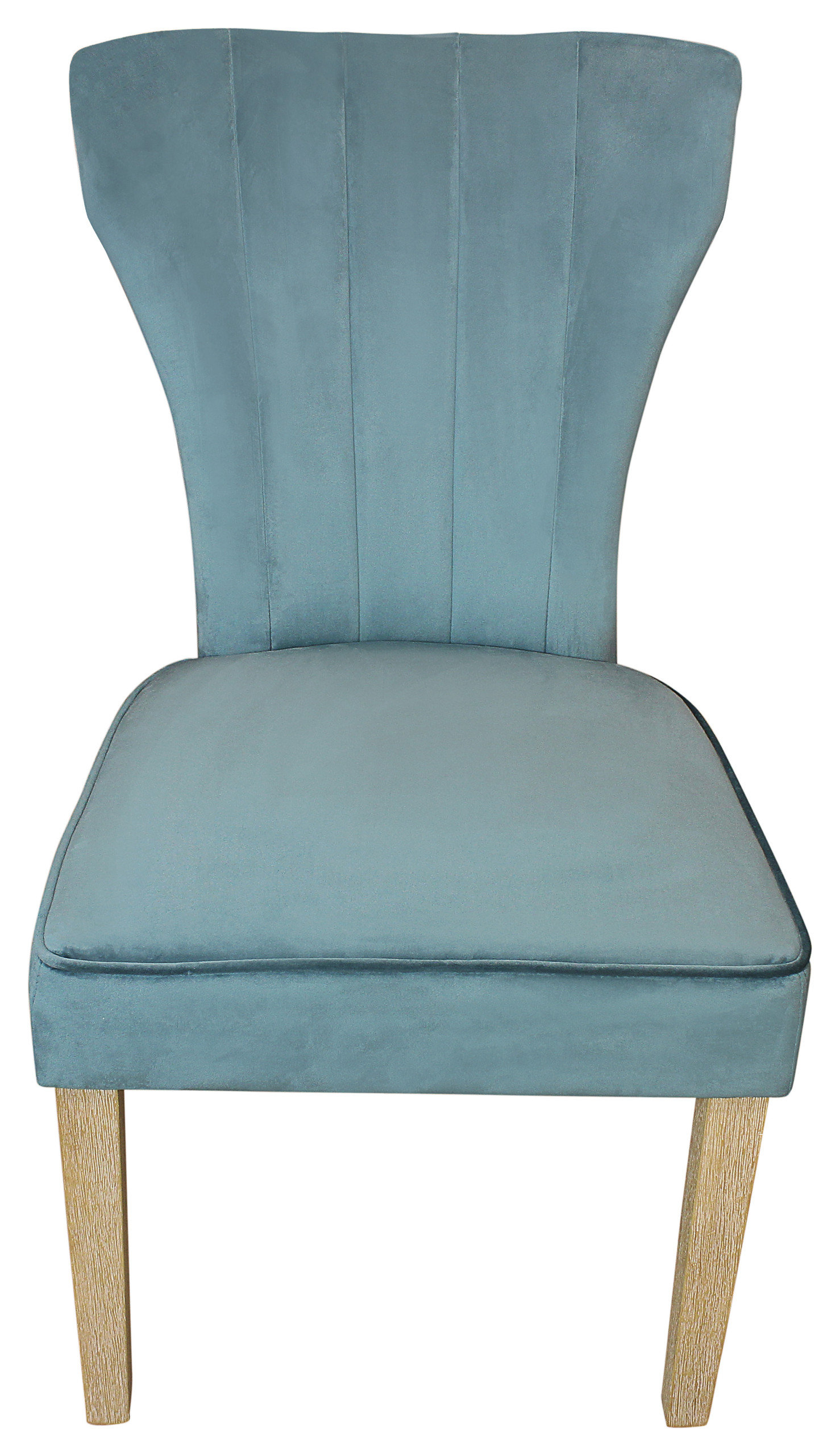 Jenna 48" Dining Set in Solid Wood With 4 Chloe Chairs in Teal Velvet ...