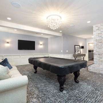 Lower Level Remodel with Bar, Kitchen and Wine Room
