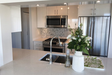Example of a trendy kitchen design in Vancouver