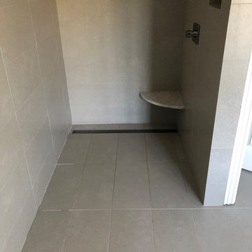 Atlanta Bath Remodel - Curbless Shower , Shower Linear Drain