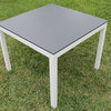 Jug Indoor/Outdoor Square Dining Table, 40" X 40" X 30", White Top