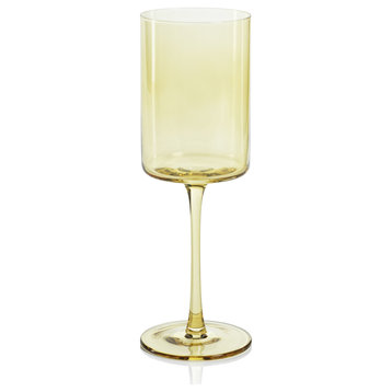 Foligno Wine Glasses, Light Yellow, Set of 6