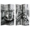 6' Tall Double Sided Scenes of Venice Canvas Room Divider