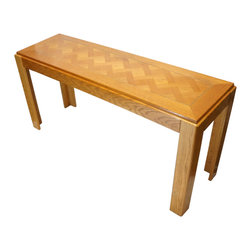 Parquet Oak Console Table - Console Tables