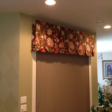 Custom Valance over Hunter Douglas Duette VertiGlide