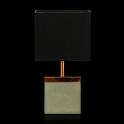 LED Table Lamp Bergen Black & Rose Gold - Table Lamps