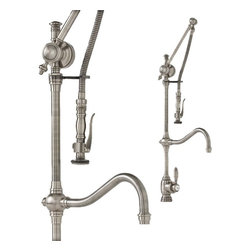 Waterstone Annapolis Suite Gantry Faucet/Pre-rinse - Hook Spout w/ Dish Sprayer - Kitchen Faucets