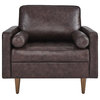 Valour Leather Armchair, Brown