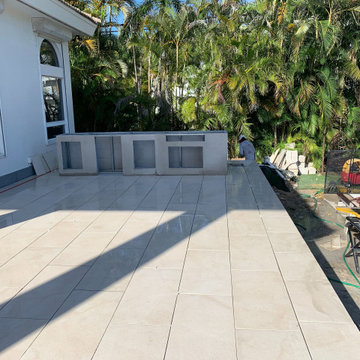 Miami Vice Patio - Outdoor kitchen progress