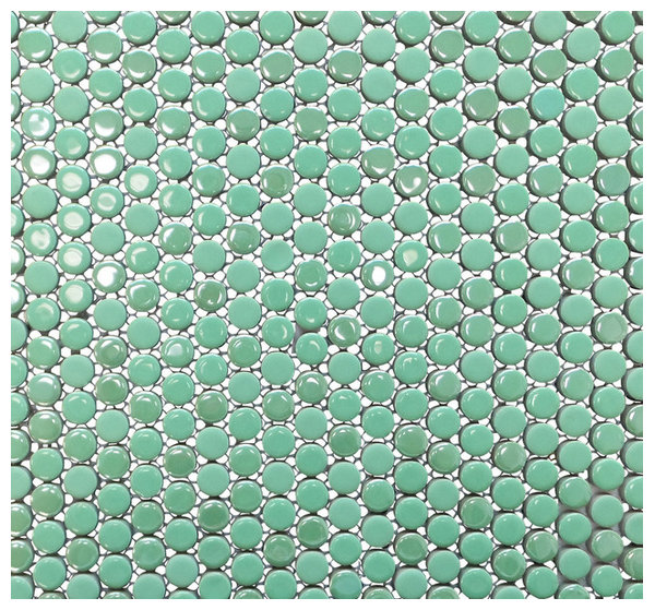 Penny Round Porcelain Mosaic Tile Contemporary By Penny Round Porcelain Mosaic Tile Bright Green 11 Sheets