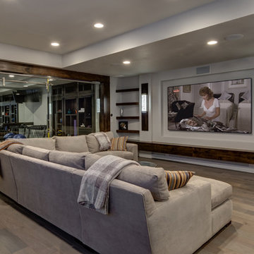 Basement Home Theater and Workout Gym