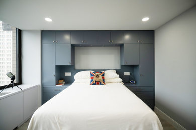 Minimalist bedroom photo in New York