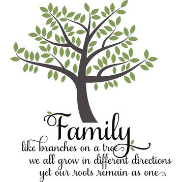 Decal, Family Like Branches On A Tree, 20x30"
