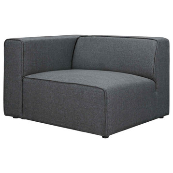 Mingle Upholstered Fabric Left-Facing Sofa, Gray