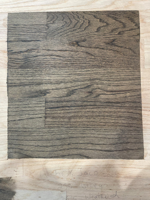 Dura Seal Jacobean stain mixed with Classic Grey & Weathered Oak